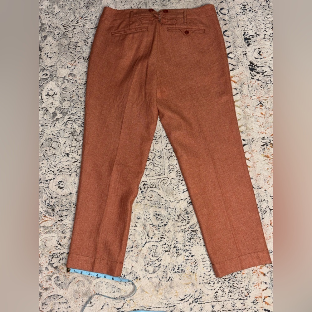 Anthropologie Paperboy by G1 Colloquium ankle herringbone wool blend trousers 2 - Picture 4 of 10
